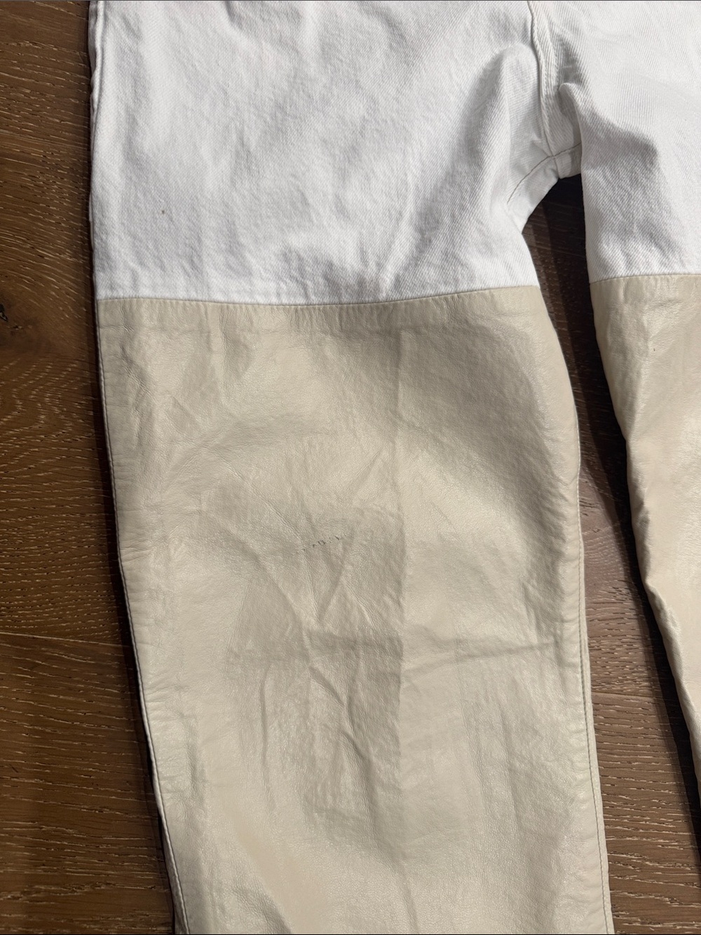 AGOLDE Two Tone Straight Leg Jeans White & Beige Panel Size 27 - Picture 7 of 7